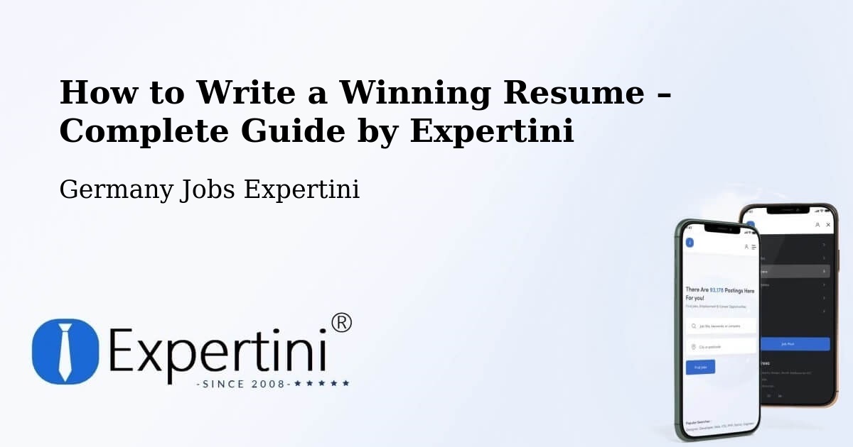 Resume Writing Guide for Job Seekers – Halver - Halver, Germany Jobs Expertini